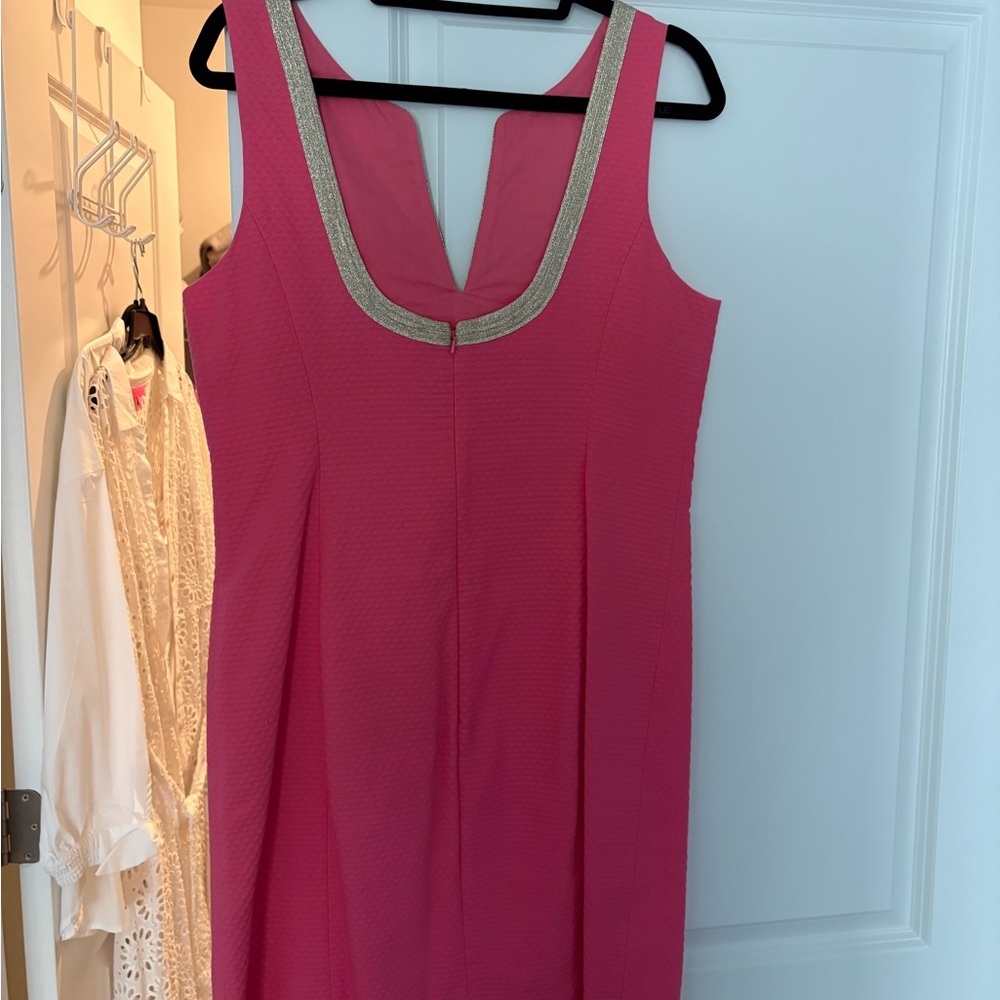 Lilly Pulitzer Sleeveless Pink Embellished Sheath Dress - Picture 4 of 5